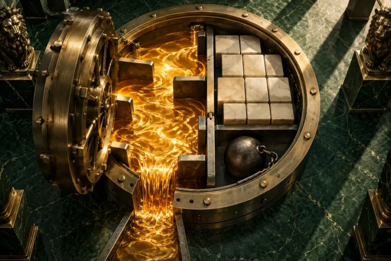 Trezor s volnou a uzamčenou částí firemních peněz